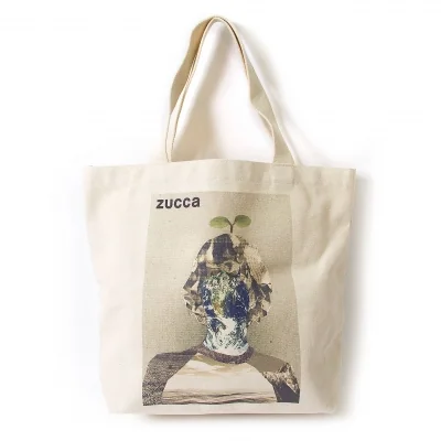 ズッカzucca グラフィックプリント帆布トートバッグ