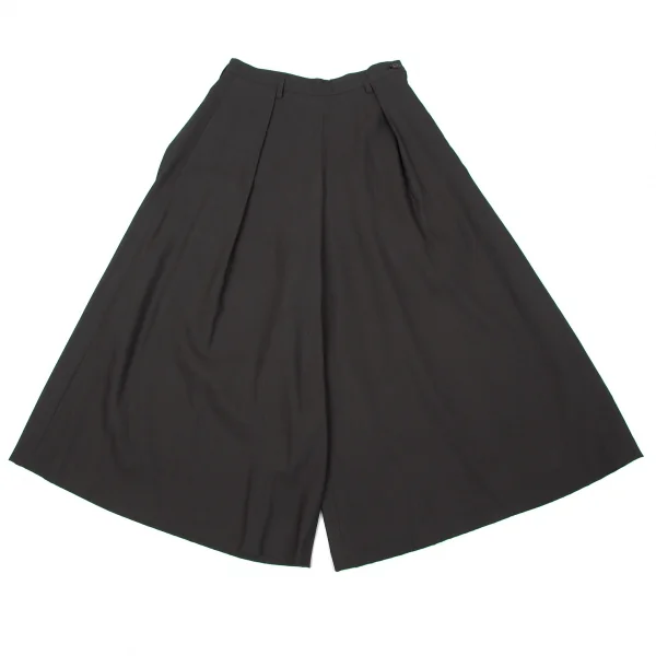 ヨウジヤマモト ファムYohji Yamamoto FEMME ウールポリワイドクロップドパンツ
