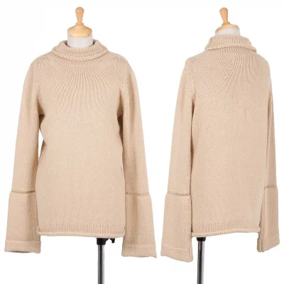 【最終値下げ】ワイズY's コットンウールハイネックローゲージニット ベージュ