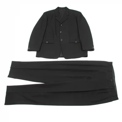 ワイズフォーメンY's for men ウールギャバセットアップスーツ 黒