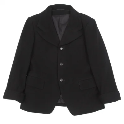 【SALE】ヨウジヤマモト プールオムYohji Yamamoto POUR HOMME 起毛ウール変形ピークドラペルジャケット