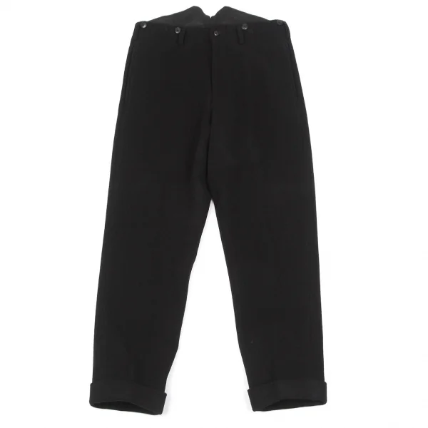 ヨウジヤマモト プールオムYohji Yamamoto POUR HOMME起毛ウールテーパードシンチパンツ