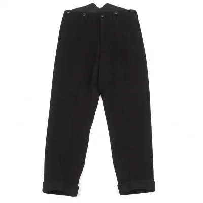 ヨウジヤマモト プールオムYohji Yamamoto POUR HOMME起毛ウールテーパードシンチパンツ