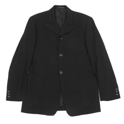 【SALE】ヨウジヤマモト プールオムYohji Yamamoto POUR HOMMEウールギャバカラー変形ジャケット 黒