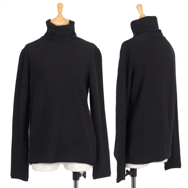 【SALE】ワイズY's ウール裏返しデザインタートルネックニット