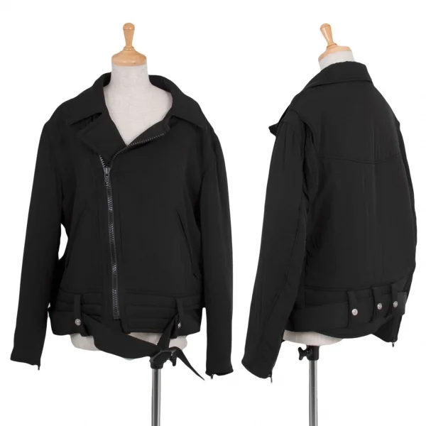 【SALE】ヨウジヤマモト ファムYohji Yamamoto FEMME 中綿シルクライダースジャケット