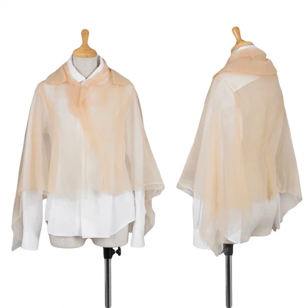 コムデギャルソンCOMME des GARCONS チュール切替デザインラウンドカラーシャツ