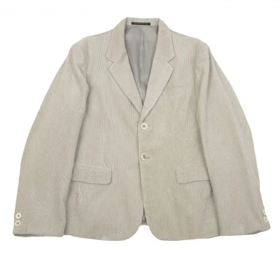 ヨウジヤマモト プールオムYohji Yamamoto POUR HOMME コーデュロイノッチドラペルジャケット サンドベージュ