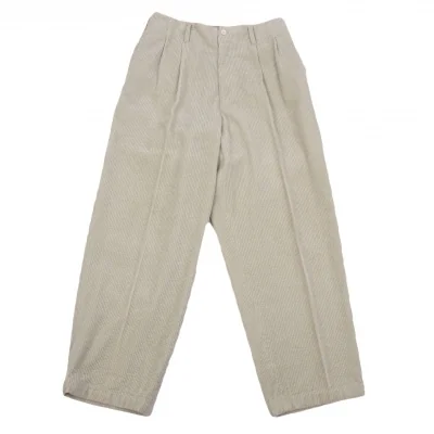 ヨウジヤマモト プールオムYohji Yamamoto POUR HOMME コーデュロイツータックパンツ サンドベージュ