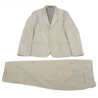 ヨウジヤマモト プールオムYohji Yamamoto POUR HOMME コーデュロイセットアップスーツ サンドベージュ