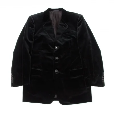 ポールスミス ロンドン Paul Smith LONDON コットンベロアノッチドラペルジャケット 黒