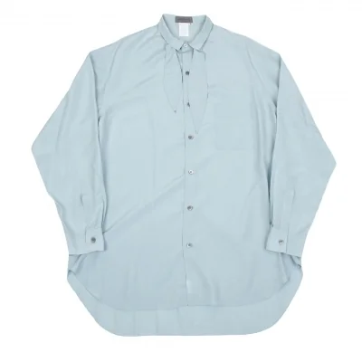 【SALE】ヨウジヤマモト プールオムYohji Yamamoto POUR HOMMEシルクスタンドカラーボウタイ付きシャツ