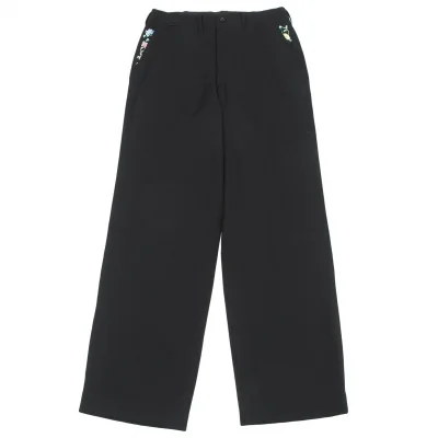【SALE】ワイズフォーメンY's for men ウールギャバフラワー刺繍デザインパンツ