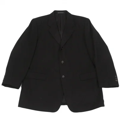 ヨウジヤマモトコスチュームドオムYohji Yamamoto COSTUME D'HOMME カシミヤ混ウールノッチドラペルジャケット 黒