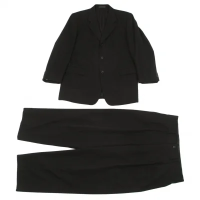 ヨウジヤマモトコスチュームドオムYohji Yamamoto COSTUME D'HOMME カシミヤ混ウールセットアップスーツ 黒