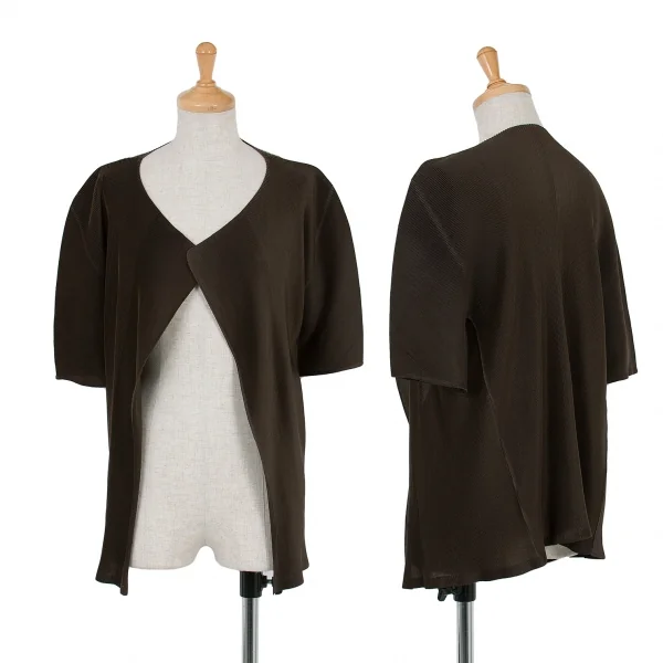 (SALE) PLEATS PLEASE Cardigan Brown 3 K-39873_001