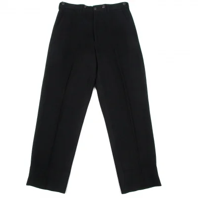 【SALE】ヨウジヤマモト プールオムYohji Yamamoto POUR HOMME ウールナイロンテーパードパンツ 黒