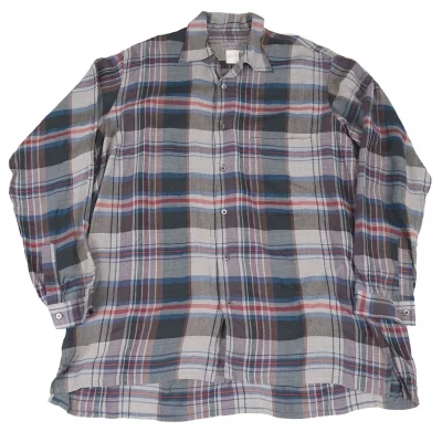 【SALE】ヨウジヤマモト プールオムYohji Yamamoto POUR HOMME レーヨンチェックシャツ