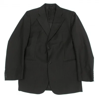 【SALE】コスチュームナショナル オムCoSTUMENATIONAL HOMME ウールストライプノッチドラペルジャケット 黒