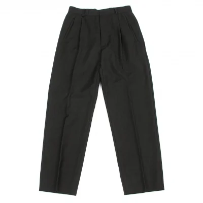 【SALE】コスチュームナショナル オムCoSTUMENATIONAL HOMME ストライプツータックテーパードパンツ 黒