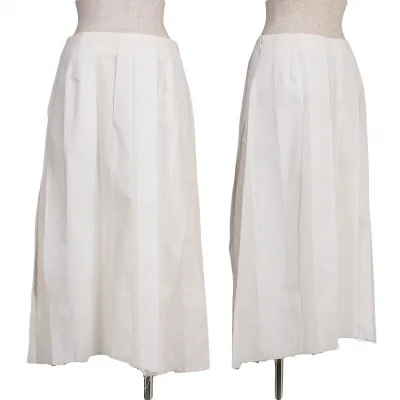 【SALE】スナオクワハラsunaokuwahara I.S. コットン芯貼り付けデザインスカート 生成り