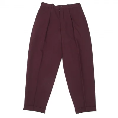 コムデギャルソンオムプリュスCOMME des GARCONS HOMME PLUS ウールタックパンツ ボルドー