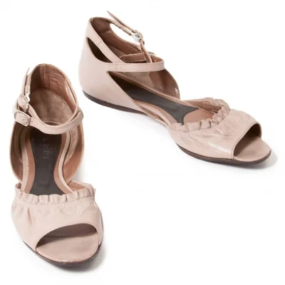 【SALE】マルニMARNI アンクルストラップギャザーデザインサンダル