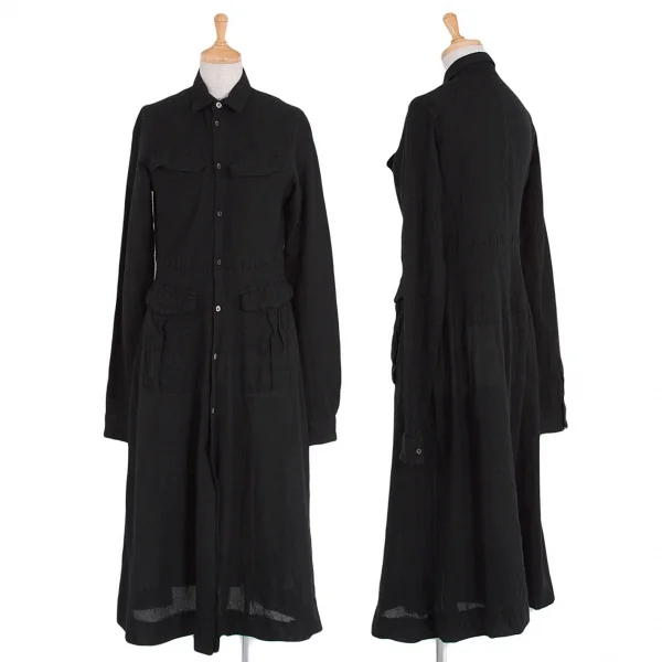 コムデギャルソンCOMME des GARCONS ウール縮絨衿つきワンピース