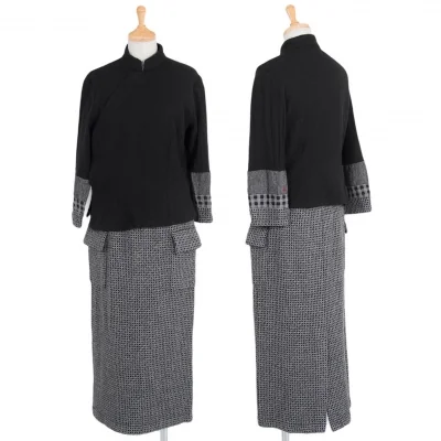 ローブドシャンブル コムデギャルソンrobe de chambre COMME des GARCONSウール縮絨ジャケットセットアップスーツ