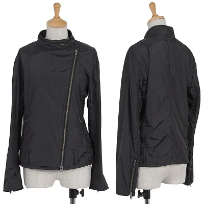 レキップ ヨシエイナバL'EQUIPE yoshie inaba ナイロンライダースジャケット 黒青