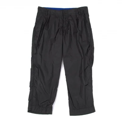 レキップ ヨシエイナバL'EQUIPE yoshie inaba ナイロンストレートパンツ 黒青