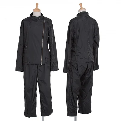 レキップ ヨシエイナバL'EQUIPE yoshie inaba ナイロンライダースセットアップ 黒青