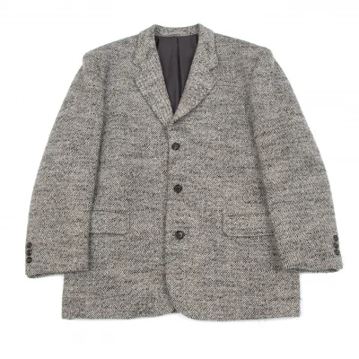 【SALE】コムデギャルソン オムCOMME des GARCONS HOMME ツイードダイヤ柄3Ｂジャケット グレー