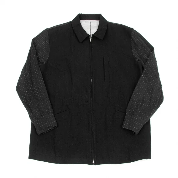 コムデギャルソン オムCOMME des GARCONS HOMME 前身頃切替ジップアップブルゾン