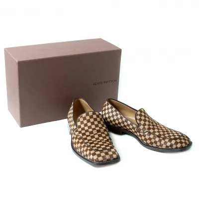 ルイヴィトンLouis Vuitton ダミエソバージュハラコレザースリッポン 8.5（28位）