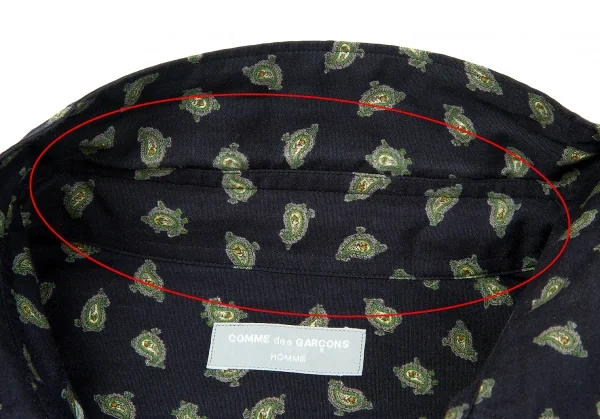 コムデギャルソンオムCOMME des GARCONS HOMME ペイズリープリント長袖
