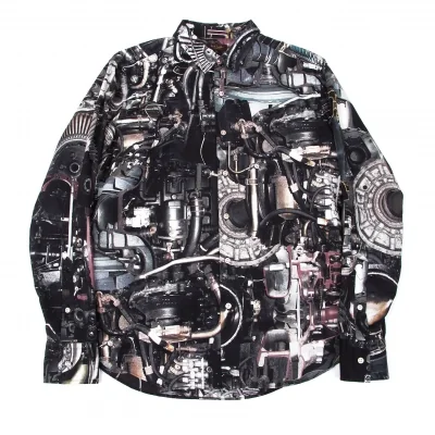ポールスミス コレクション Paul Smith COLLECTION スチームパンク総柄プリントコットンシャツ