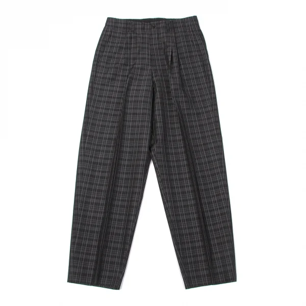 【SALE】コムデギャルソン オムCOMME des GARCONS HOMME ウールポリチェックツータックパンツ