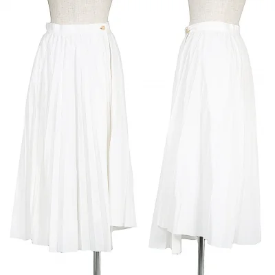 ワイズY's ポリコットンプリーツ巻きスカート