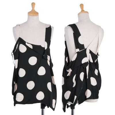 ワイズY's レーヨンドット柄切り替えタンクトップ