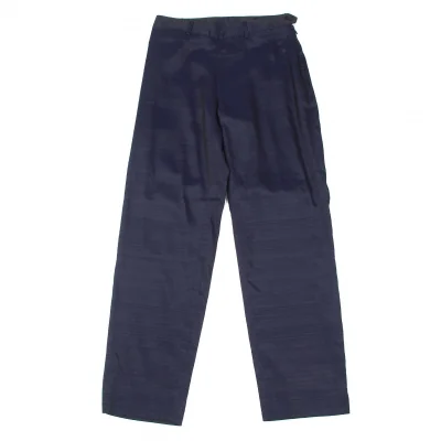 【SALE】ジャンポールゴルチエ クラシックJean Paul GAULTIER CLASSIQUE ポリレーヨン光沢パンツ 紺