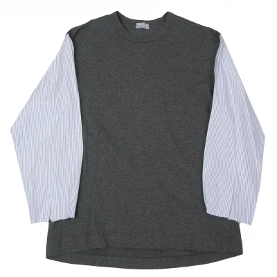 【SALE】コムデギャルソン オムCOMME des GARCONS HOMME 袖切替ストライプカットソー
