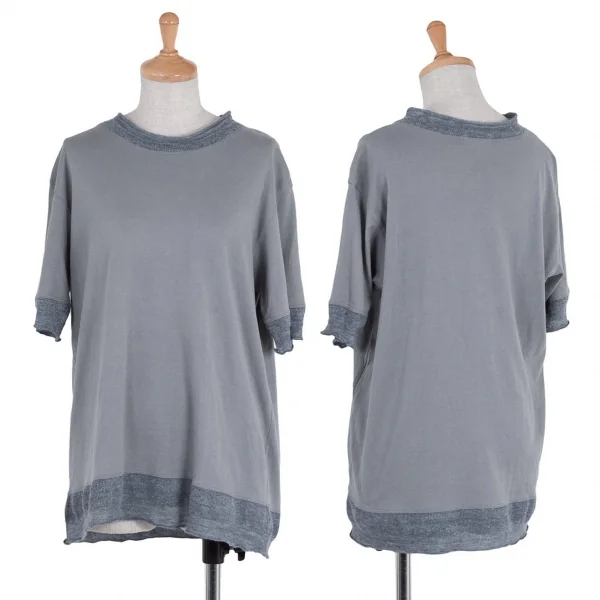 【最終値下げ】イッセイミヤケISSEY MIYAKE ニット切替コットンリネンTシャツ