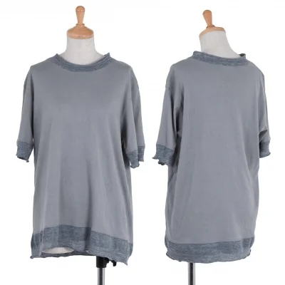 【最終値下げ】イッセイミヤケISSEY MIYAKE ニット切替コットンリネンTシャツ