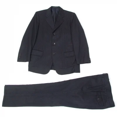 コムデギャルソン オムCOMME des GARCONS HOMME 縫い目出しストライプウールジャケットセットアップスーツ 紺グレー他