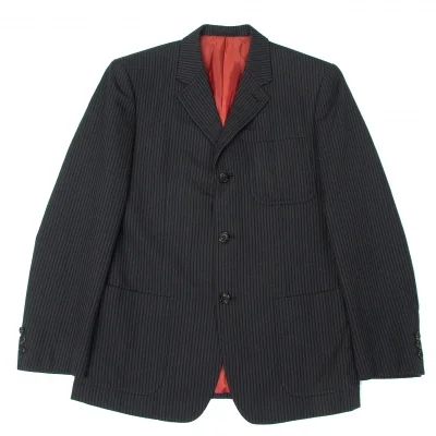 コムデギャルソン オムCOMME des GARCONS HOMME ストライプパッチポケットウールジャケット 紺ワイン他