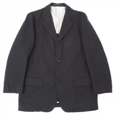 【SALE】コムデギャルソン オムCOMME des GARCONS HOMME ウールフラノ裏ストライプジャケット グレー チャコール