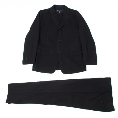 コムデギャルソンオムCOMME des GARCONS HOMME 製品染めコットンセットアップ 濃紺