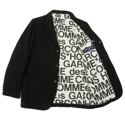 コムデギャルソンオムCOMME des GARCONS HOMME 裏地ロゴプリントウールナイロンジャケット