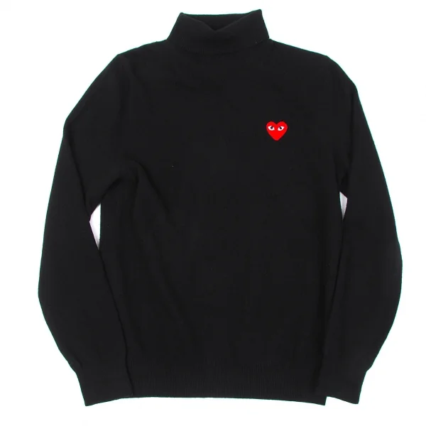プレイコムデギャルソンPLAY COMME des GARCONS ワッペンロゴタートルニット